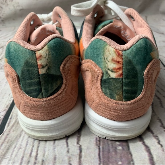 Adidas ZX FLUX Tropical Print Sneakers. - Picture 7 of 11